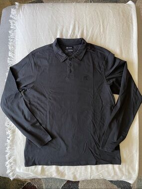 PX Basic Long Sleeve Polo - Black